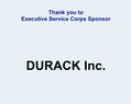 Durack Inc Sponsorship